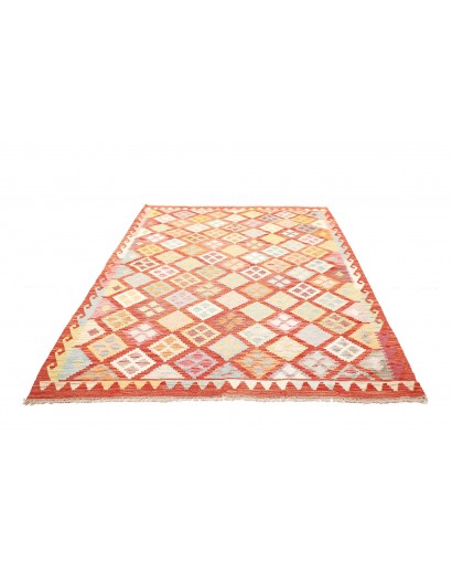 Tappeto Kilim Afghanistan giallo arancione 183x241