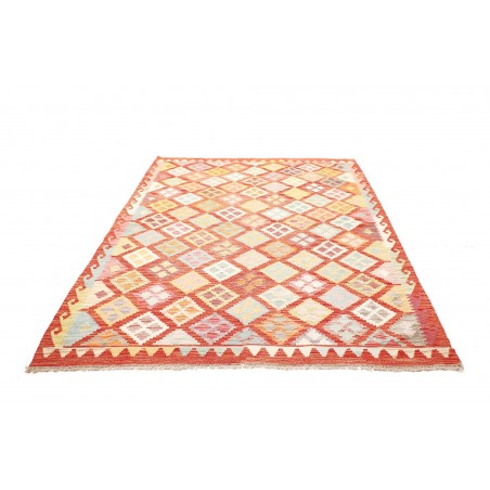 Tappeto Kilim Afghanistan giallo arancione 183x241