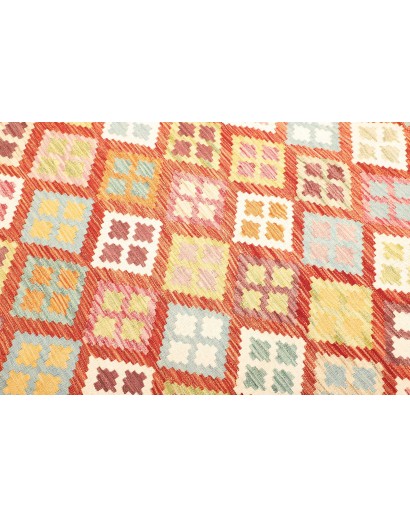 Tappeto Kilim Afghanistan giallo arancione 183x241