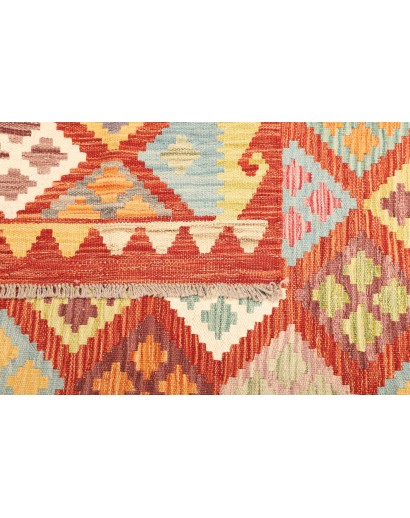 Tappeto Kilim Afghanistan giallo arancione 183x241
