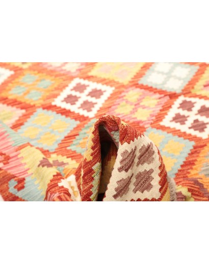 Tappeto Kilim Afghanistan giallo arancione 183x241