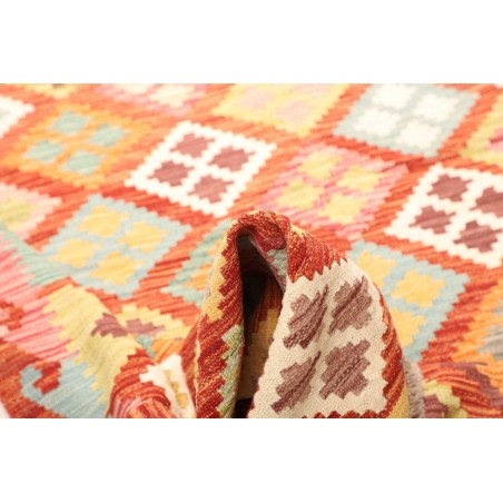 Tappeto Kilim Afghanistan giallo arancione 183x241