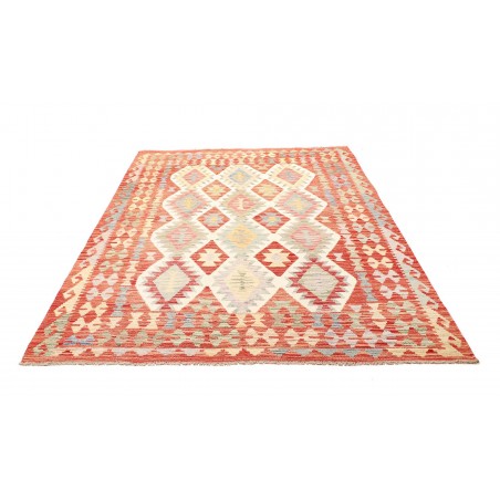 Tappeto Kilim Afghanistan giallo rosso 177x241