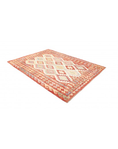 Tappeto Kilim Afghanistan giallo rosso 177x241