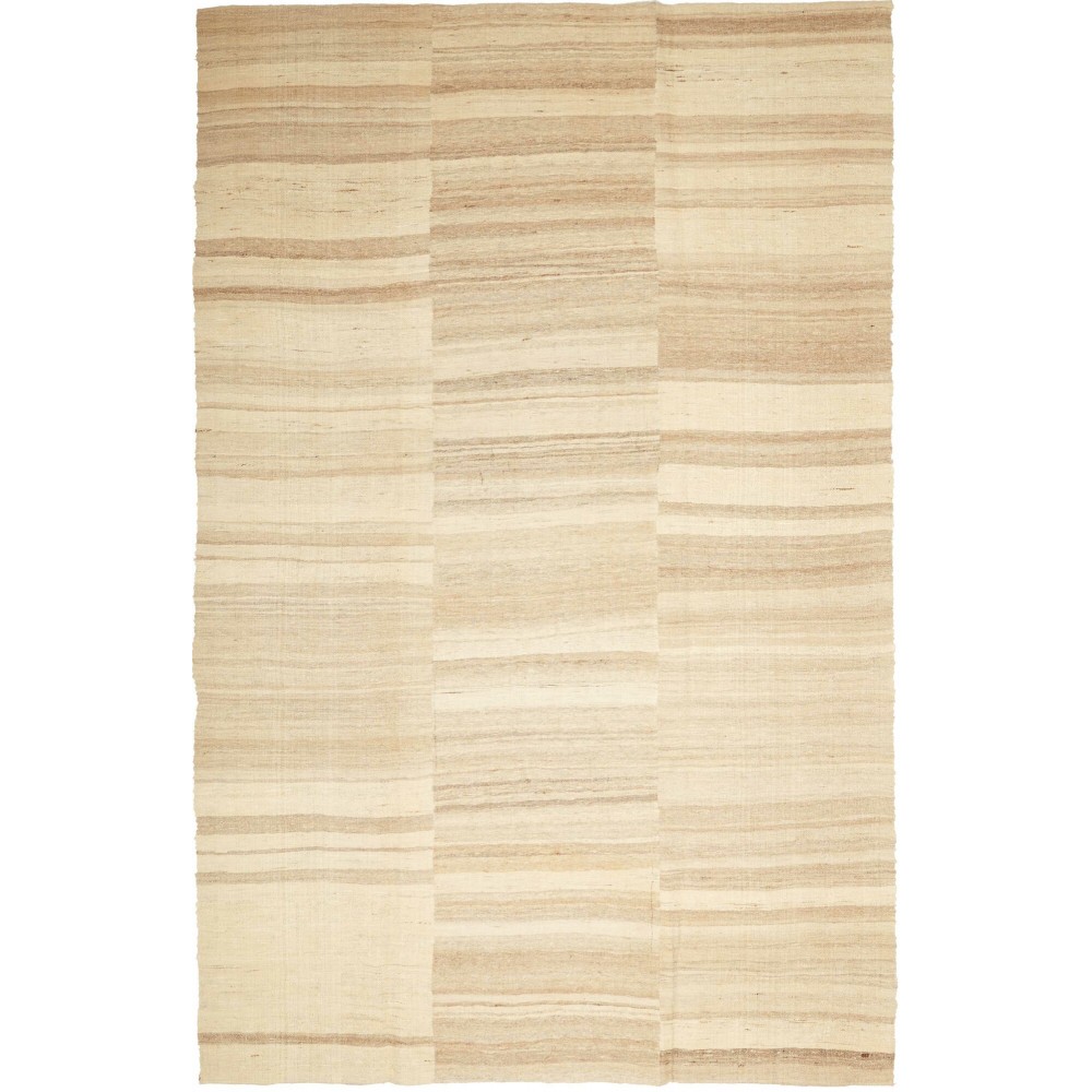 Tappeto Kilim Kavir Persia giallo marrone 196x303 Tappeto Kilim Kavir Persia giallo marrone 196x303