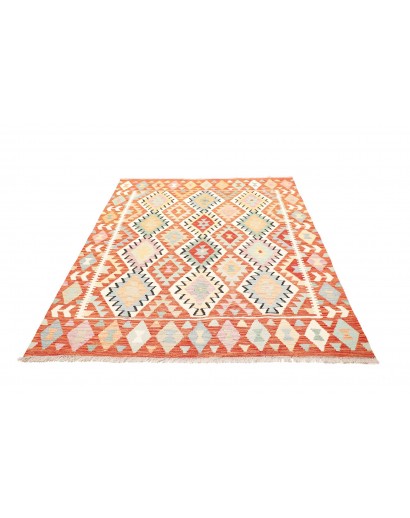 Tappeto Kilim Afghanistan bianco grigio 156x198