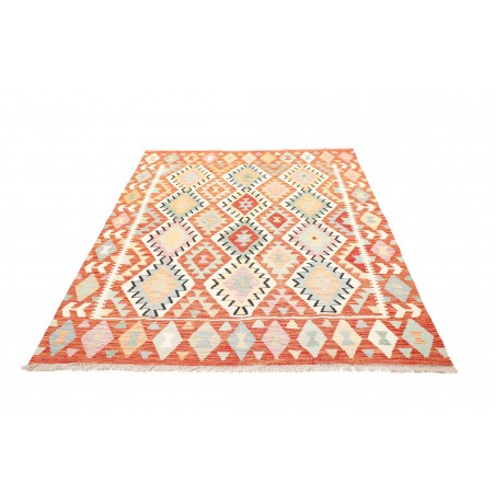 Tappeto Kilim Afghanistan bianco grigio 156x198