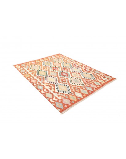 Tappeto Kilim Afghanistan bianco grigio 156x198
