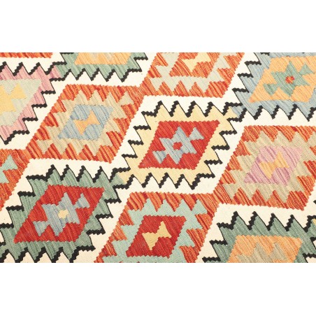 Tappeto Kilim Afghanistan bianco grigio 156x198