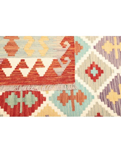 Tappeto Kilim Afghanistan bianco 155x203
