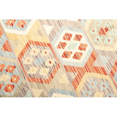 Tappeto Kilim Afghanistan bianco rosso 153x201