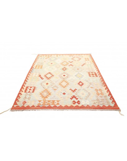 Tappeto Kilim Afghanistan bianco marrone 150x205