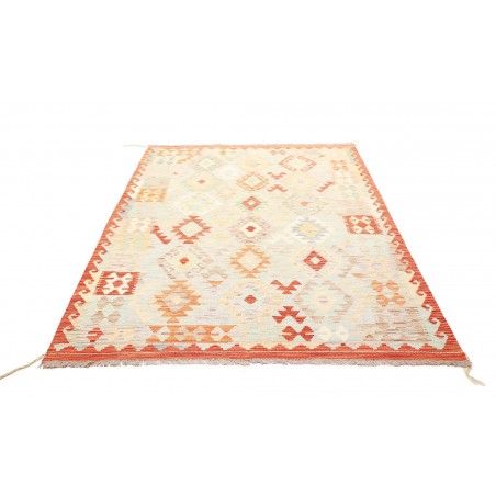 Tappeto Kilim Afghanistan bianco marrone 150x205