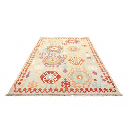 Tappeto Kilim Afghanistan bianco arancione 171x264