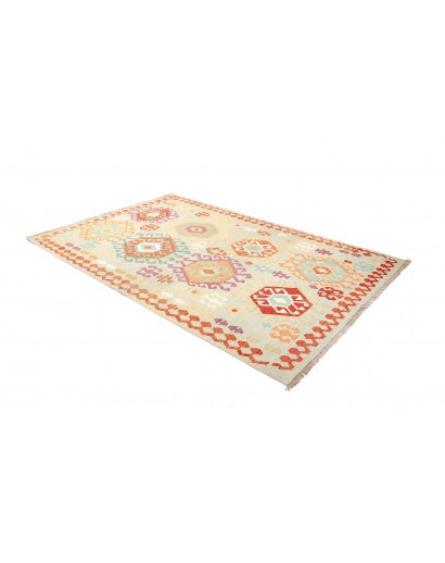 Tappeto Kilim Afghanistan bianco arancione 171x264