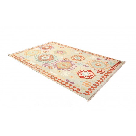 Tappeto Kilim Afghanistan bianco arancione 171x264