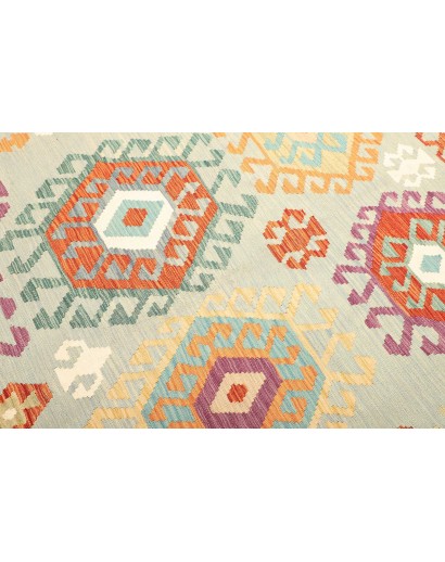 Tappeto Kilim Afghanistan bianco arancione 171x264