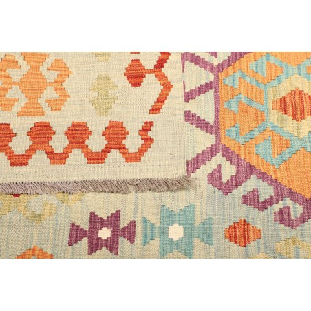 Tappeto Kilim Afghanistan bianco arancione 171x264