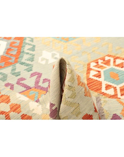 Tappeto Kilim Afghanistan bianco arancione 171x264