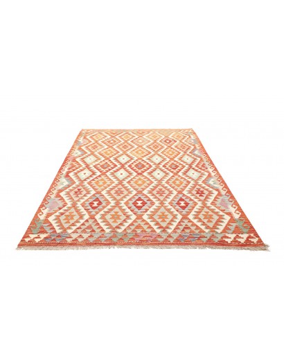 Tappeto Kilim Afghanistan bianco marrone 173x249