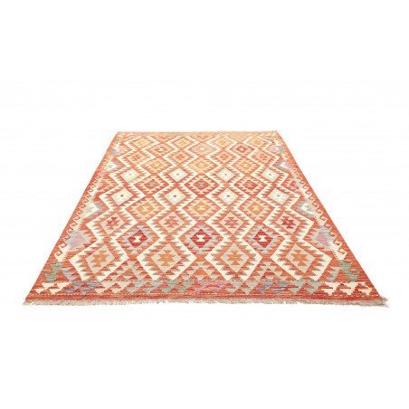 Tappeto Kilim Afghanistan bianco marrone 173x249