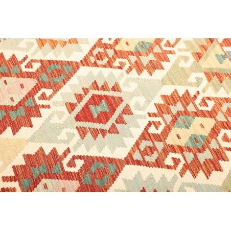 Tappeto Kilim Afghanistan bianco arancione 175x251
