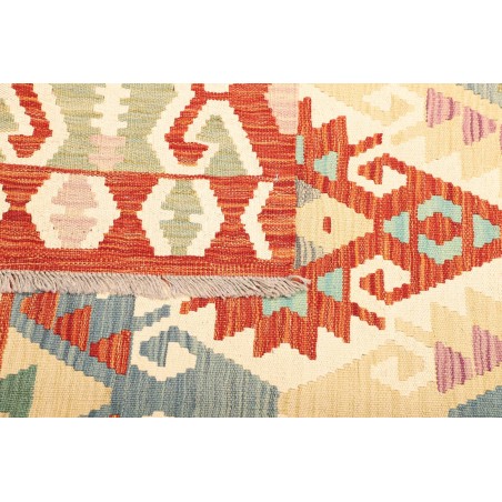 Tappeto Kilim Afghanistan bianco arancione 175x251