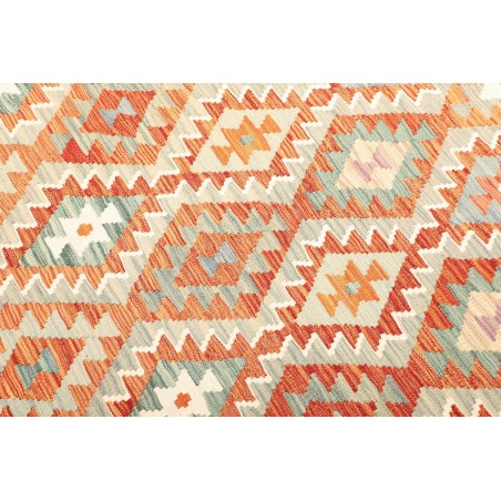 Tappeto Kilim Afghanistan bianco arancione 170x252