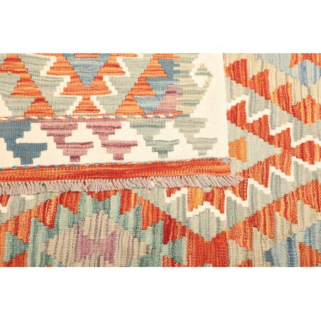 Tappeto Kilim Afghanistan bianco arancione 170x252