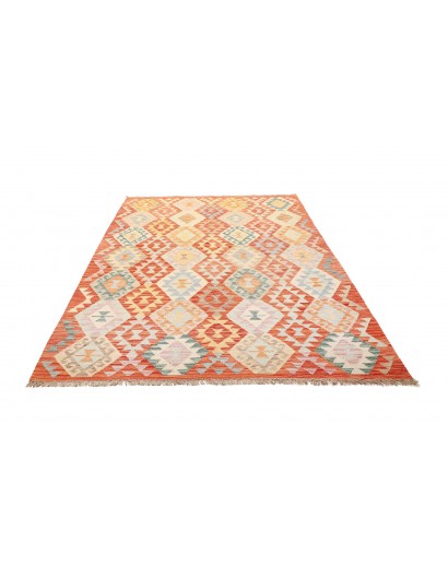 Tappeto Kilim Afghanistan giallo rosso 178x240