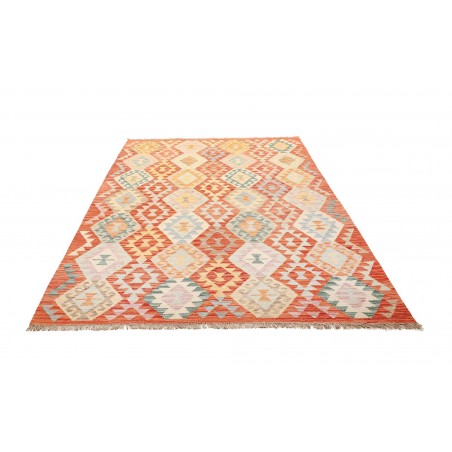 Tappeto Kilim Afghanistan giallo rosso 178x240