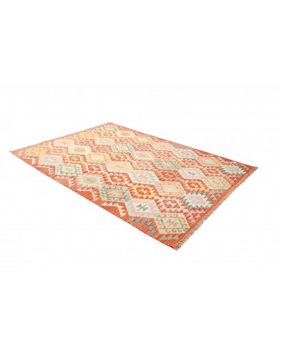 Tappeto Kilim Afghanistan giallo rosso 178x240