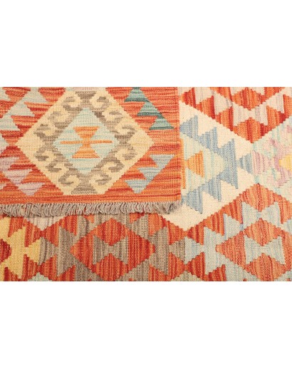 Tappeto Kilim Afghanistan giallo rosso 178x240