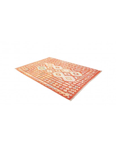Tappeto Kilim Afghanistan marrone giallo 176x240