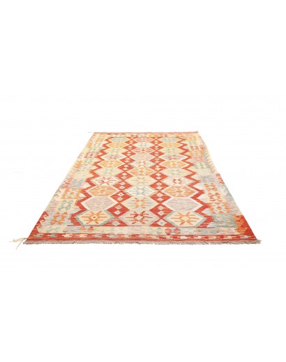 Tappeto Kilim Afghanistan bianco arancione 176x240