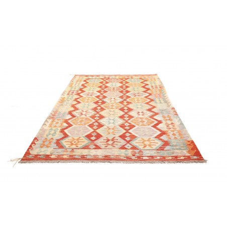 Tappeto Kilim Afghanistan bianco arancione 176x240