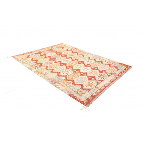 Tappeto Kilim Afghanistan bianco arancione 176x240