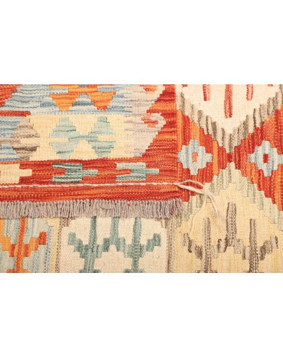 Tappeto Kilim Afghanistan bianco arancione 176x240