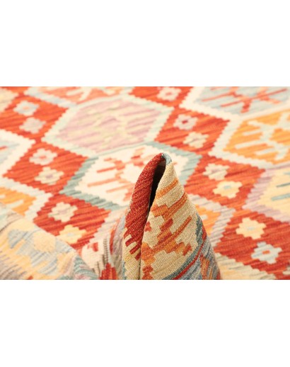 Tappeto Kilim Afghanistan bianco arancione 176x240