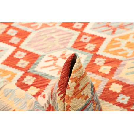 Tappeto Kilim Afghanistan bianco arancione 176x240