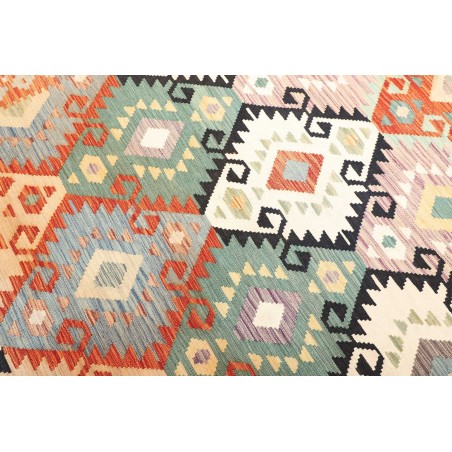 Tappeto Kilim Afghanistan bianco arancione 170x247
