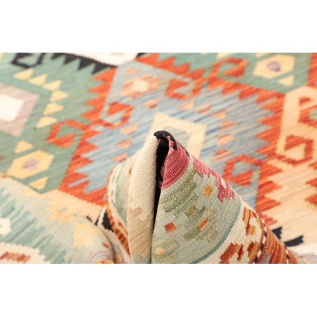 Tappeto Kilim Afghanistan bianco arancione 170x247