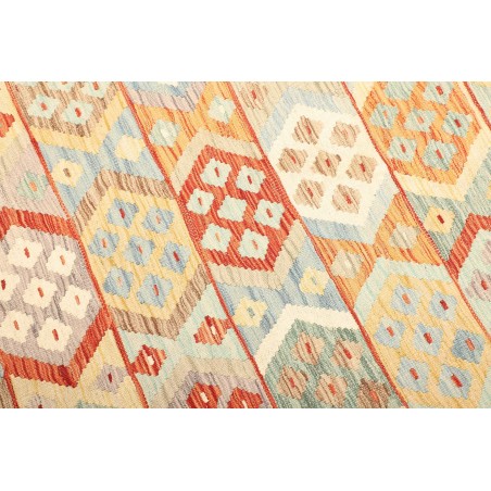 Tappeto Kilim Afghanistan bianco rosso 173x240