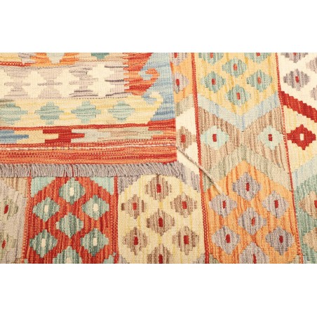 Tappeto Kilim Afghanistan bianco rosso 173x240