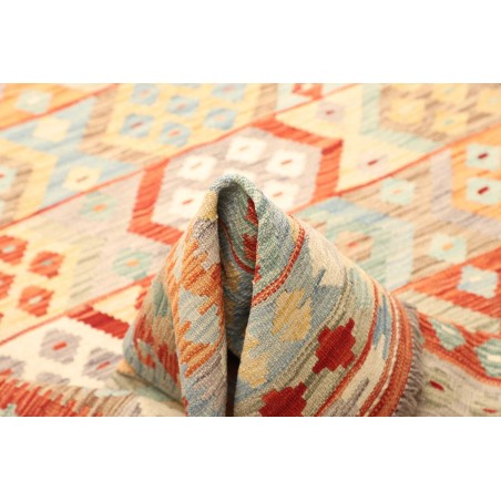 Tappeto Kilim Afghanistan bianco rosso 173x240