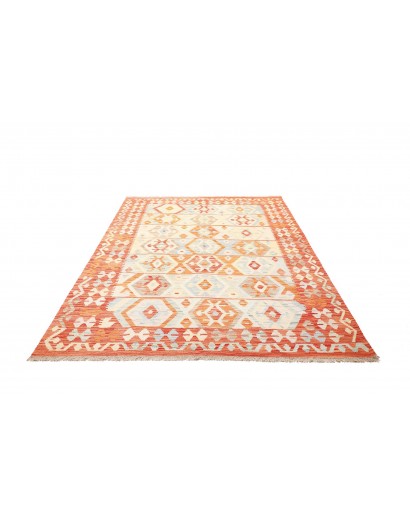 Tappeto Kilim Afghanistan giallo arancione 173x233