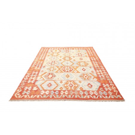 Tappeto Kilim Afghanistan giallo arancione 173x233