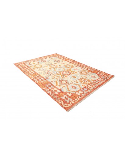 Tappeto Kilim Afghanistan giallo arancione 173x233