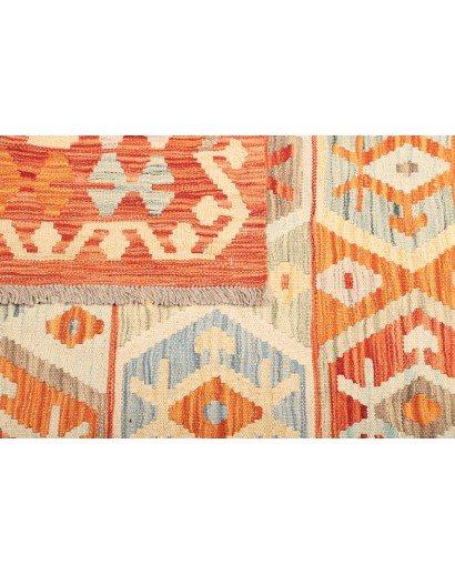 Tappeto Kilim Afghanistan giallo arancione 173x233