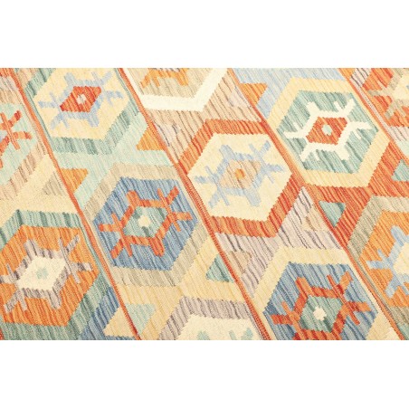 Tappeto Kilim Afghanistan bianco giallo 150x200